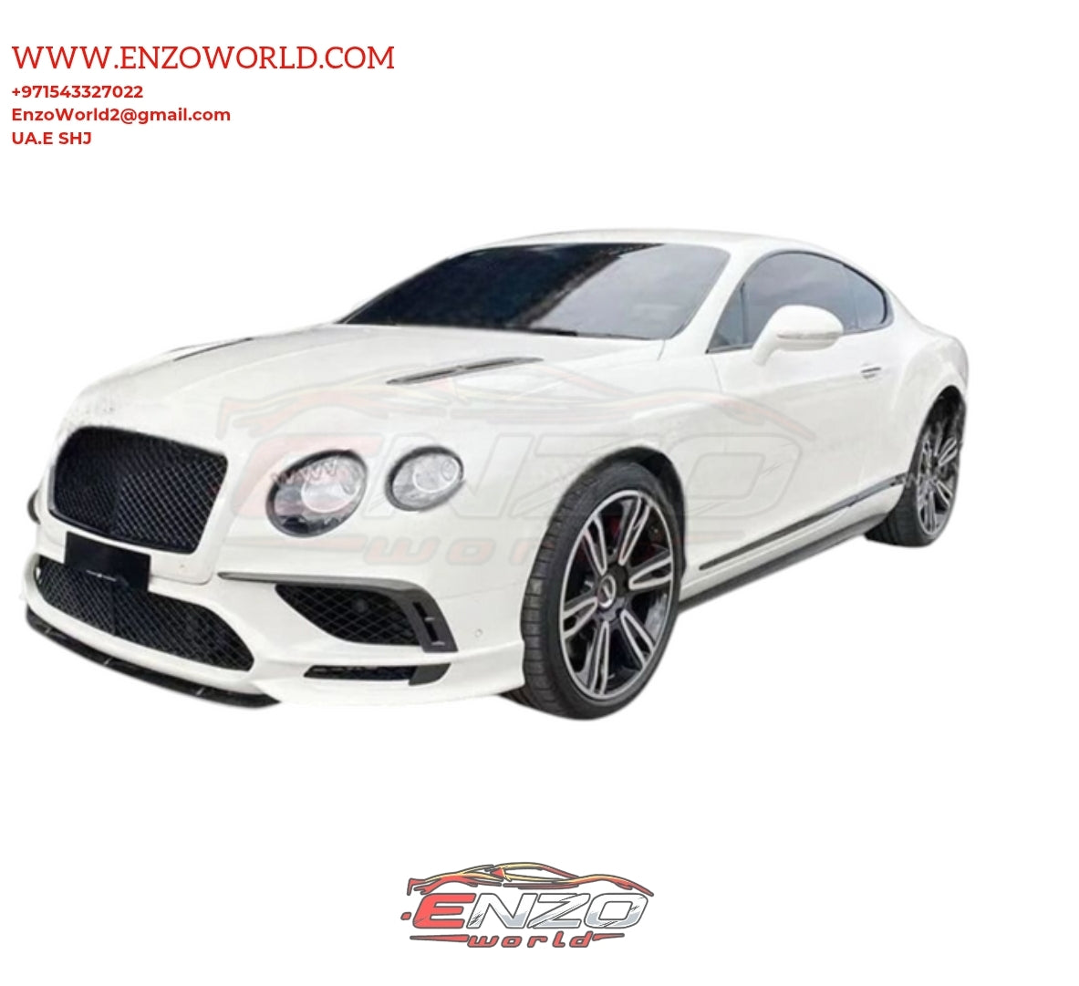 Upgrade Front and Rear Bumper, front and rear Lip, Rear Spoiler Supersport Style Body Kit for Bentley Continental GT2014-2018