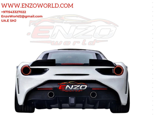 High SVR Style Carbon Fiber Rear Ducktai Wing Spoiler for Ferrari 488GTB