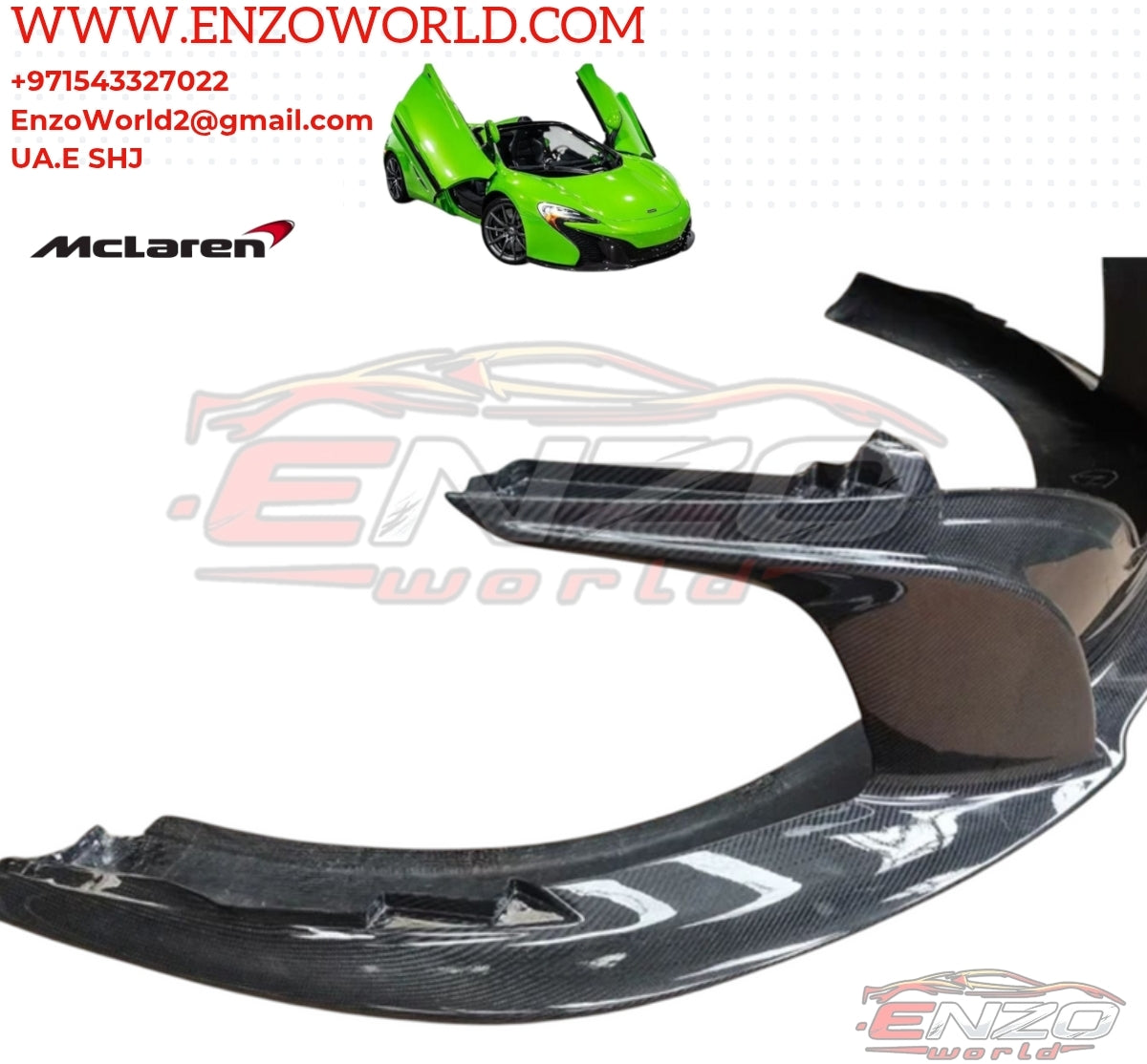 Mclaren 650S Front Bumper Splitter High Quality Carbon Fiber