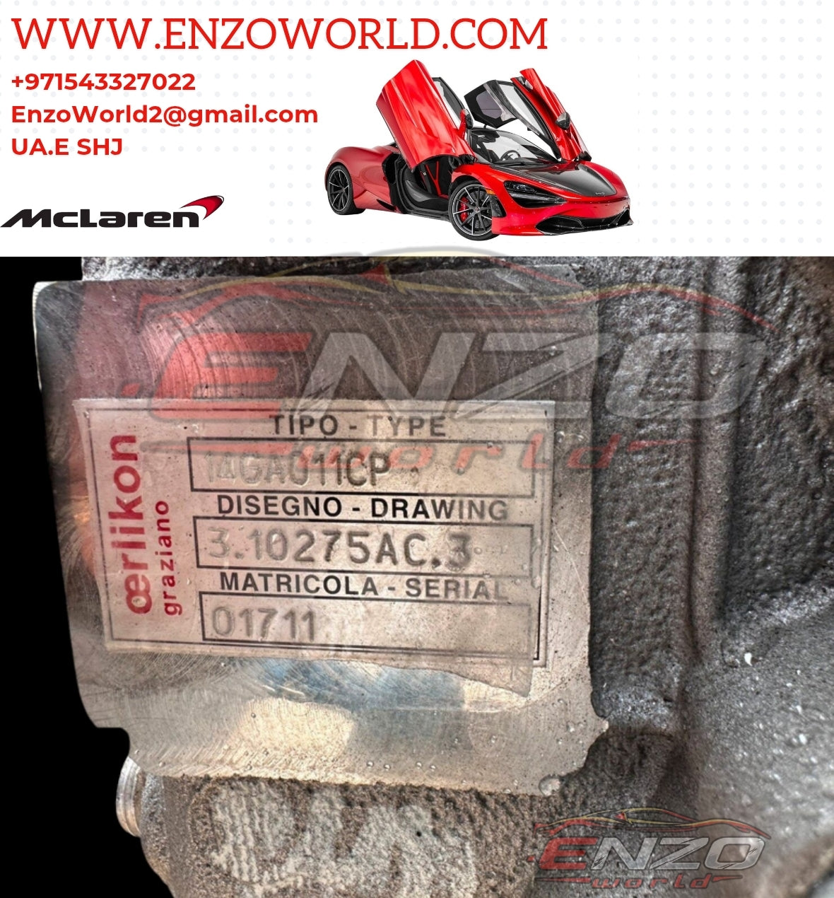 Mclaren 720S Uesd Transmission OE : 14GA011CP