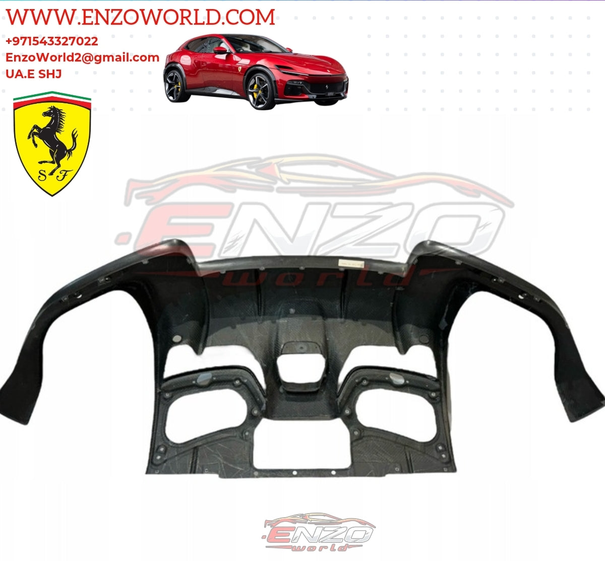 Ferrari Purosangue Rear Carbon Diffuser OE : 958048