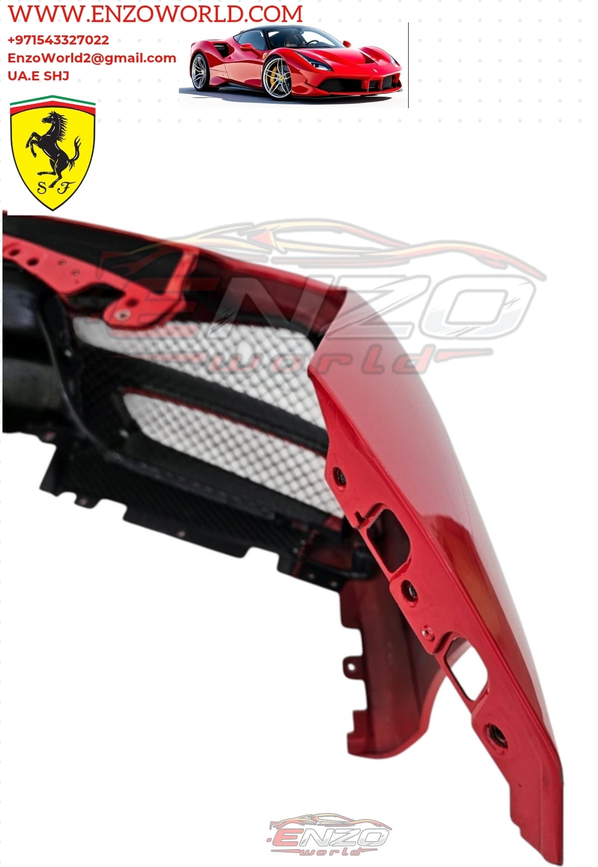 Ferrari 488 GTB Front Bumper Carbon Fiber
