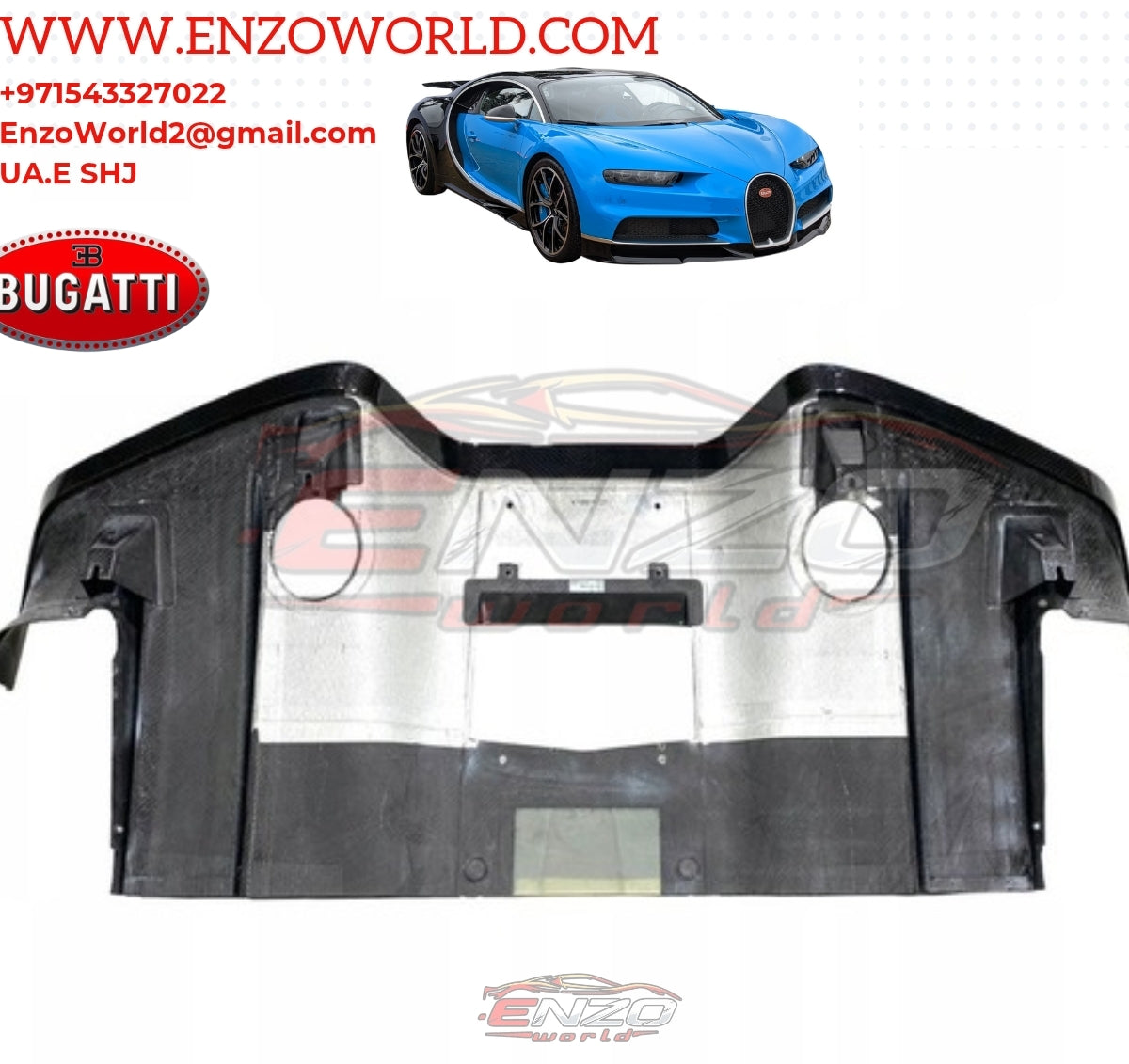 Bugatti Chiron Rear Diffuser OEM:5B4803437