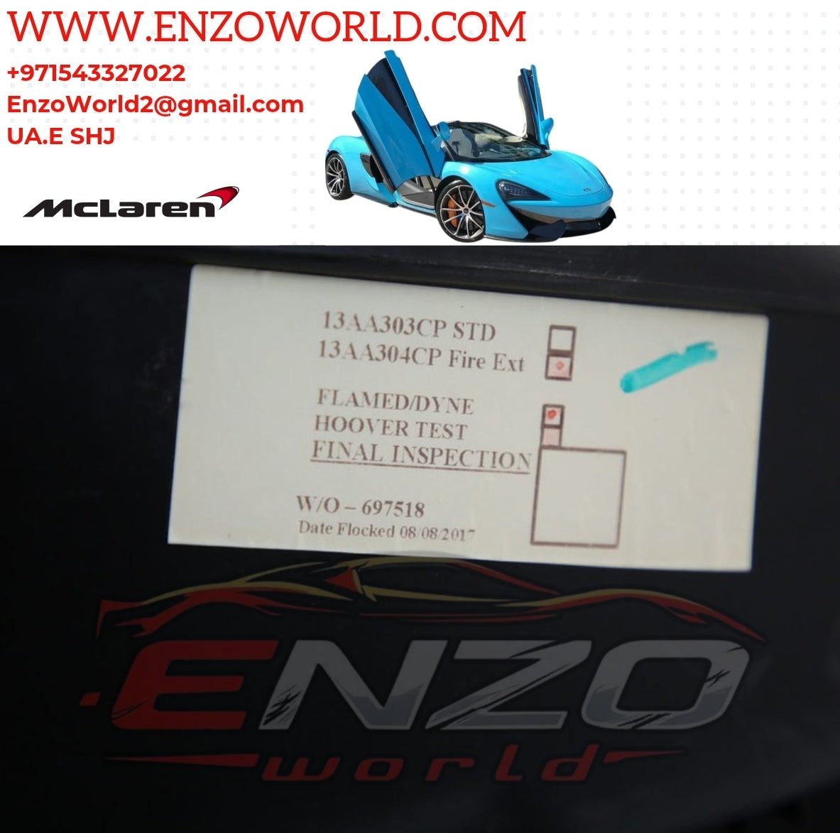 Mclaren 570S Front Luggage Box OE: 13AA721CP