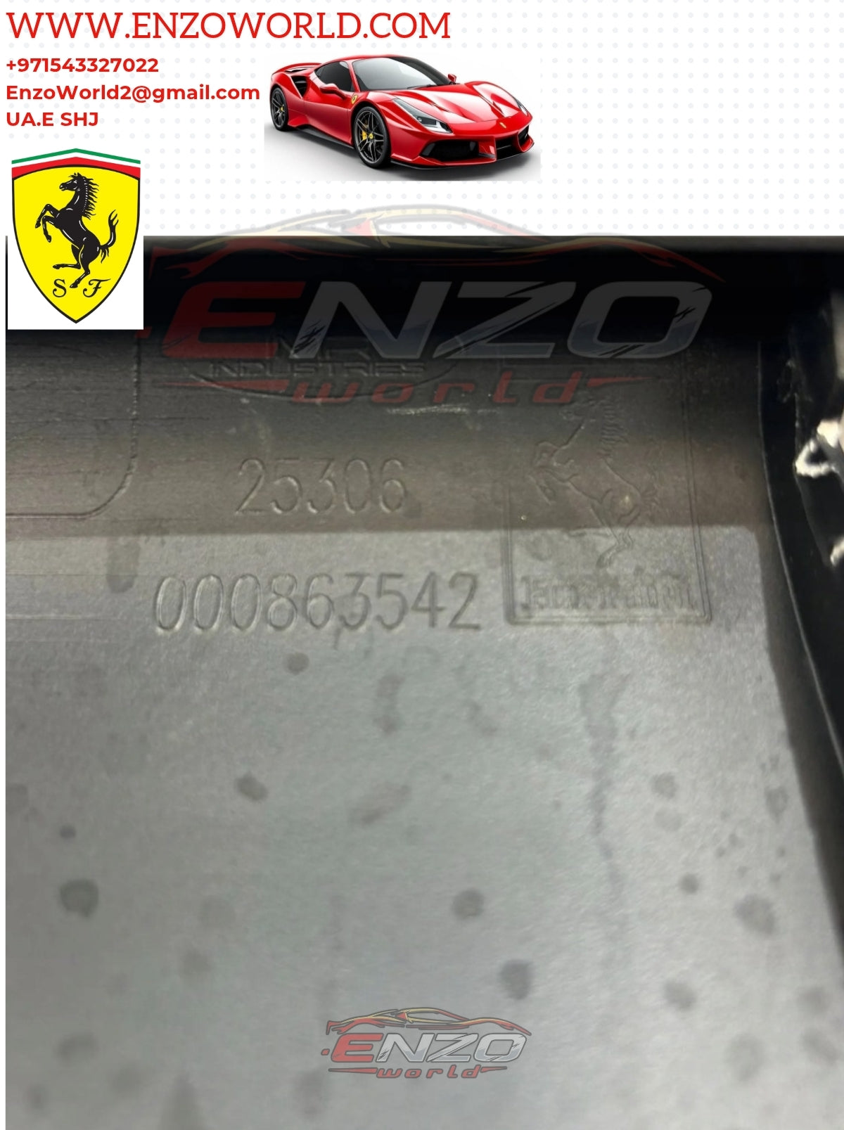 Ferrari F8 TRIBUTO Rear Diffuser OE : 000863542