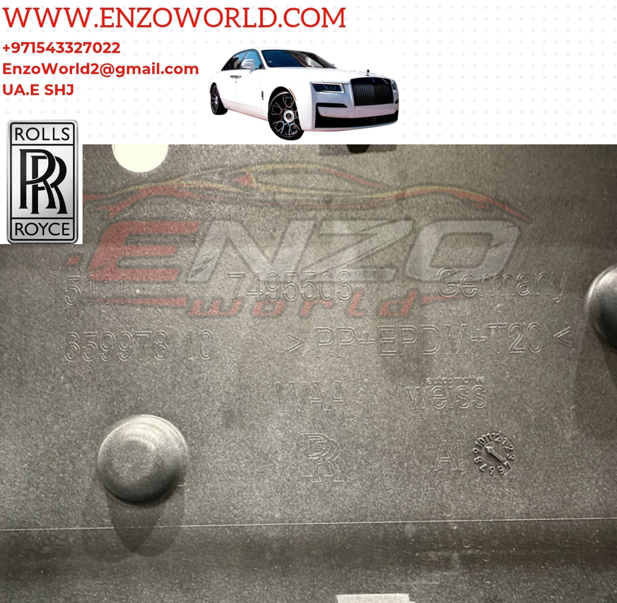 ROLLS ROYCE GHOST 2023 Front Bumper OE: 51117495503