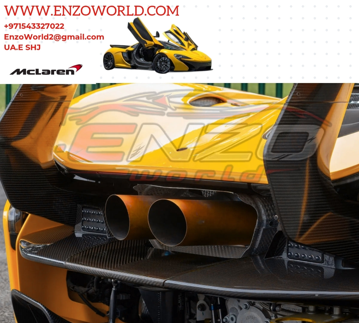MCLAREN P1 GTR TITANIUM EXHAUST OE:12C0494RP