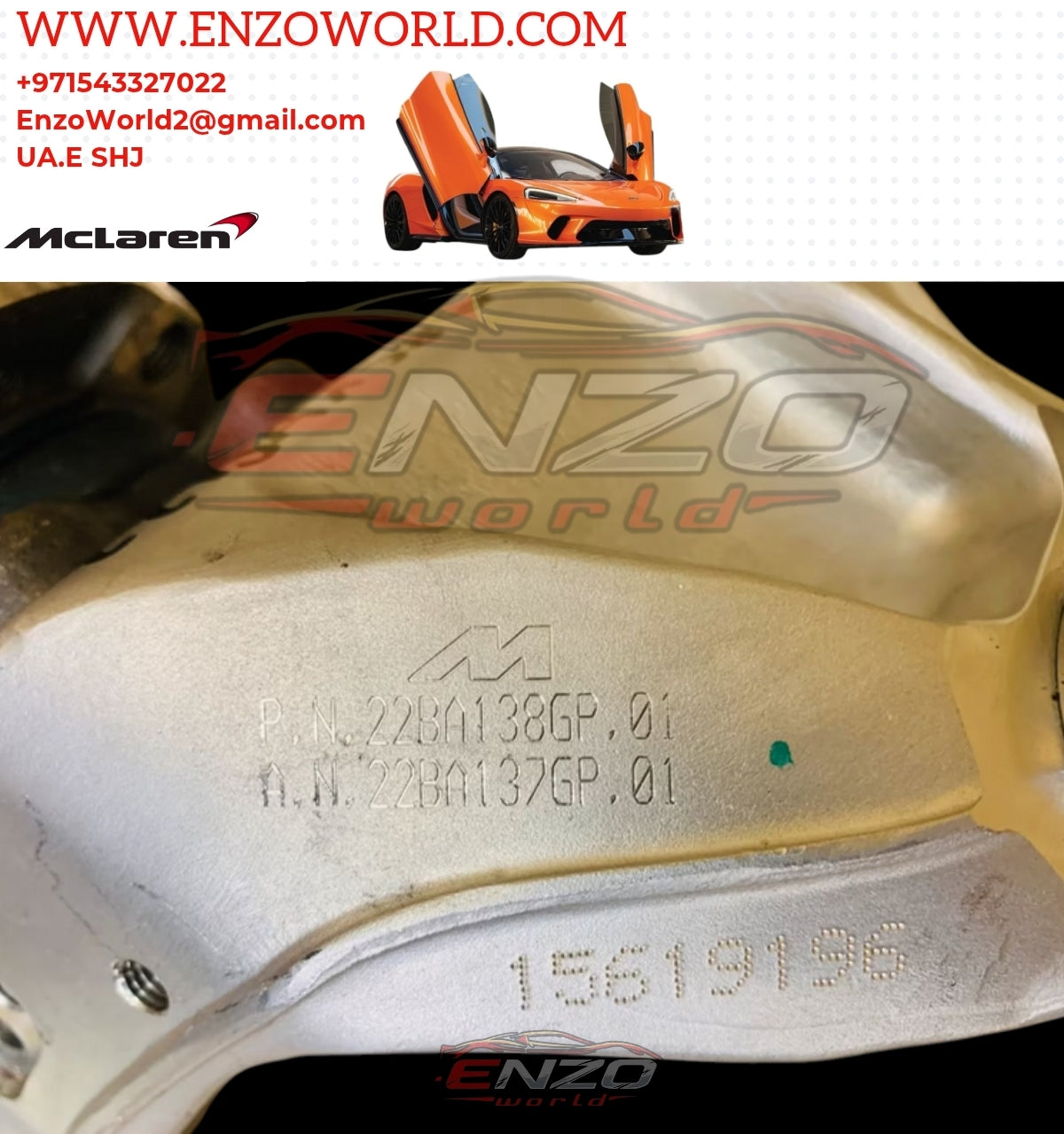 MCLAREN GT STEERING KNUCKLE FRONT L/H OE: 22BA138GP