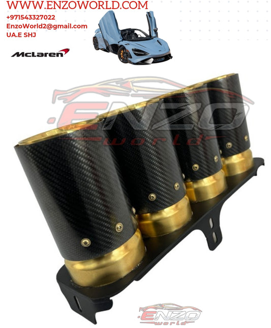 Novitec 765LT TAIL PIPES GOLD-PLATED WITH 999 FINE GOLD WITH CARBON COVER C176546