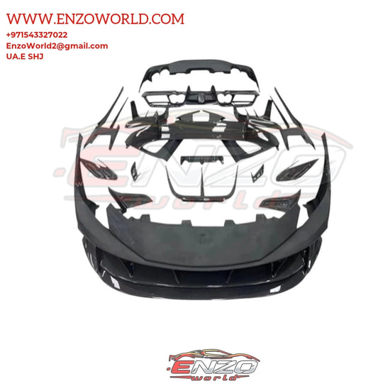 Mansory Style Full Body Kit for Ferrari F8 spider Carbon Fiber Glossy