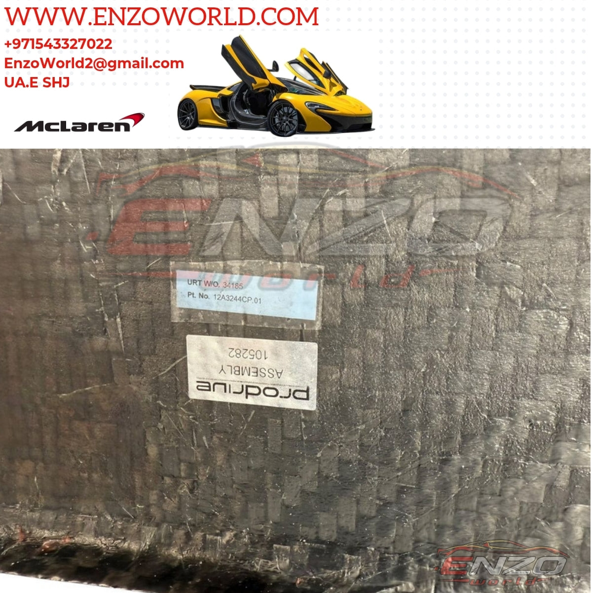 MCLAREN P1 REAR BUMPER CARBON FIBER OE: 12A3244CP