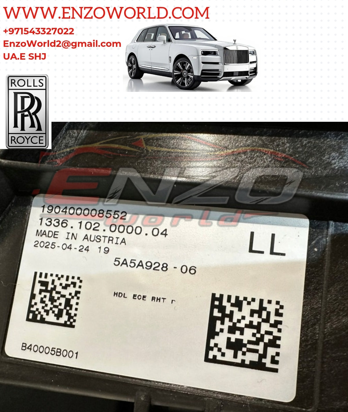 Rolls Royce Cullinan 2025 Front Headlights SET OE