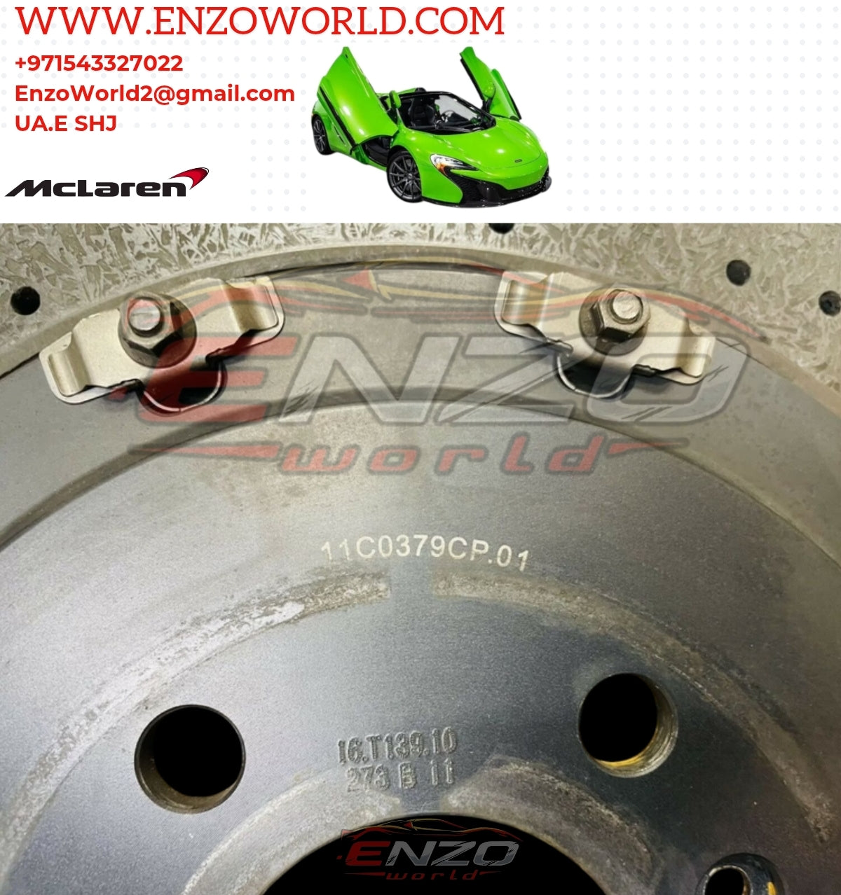 Mclaren 650S Ceramic Brake Disc OE : 11C0379CP