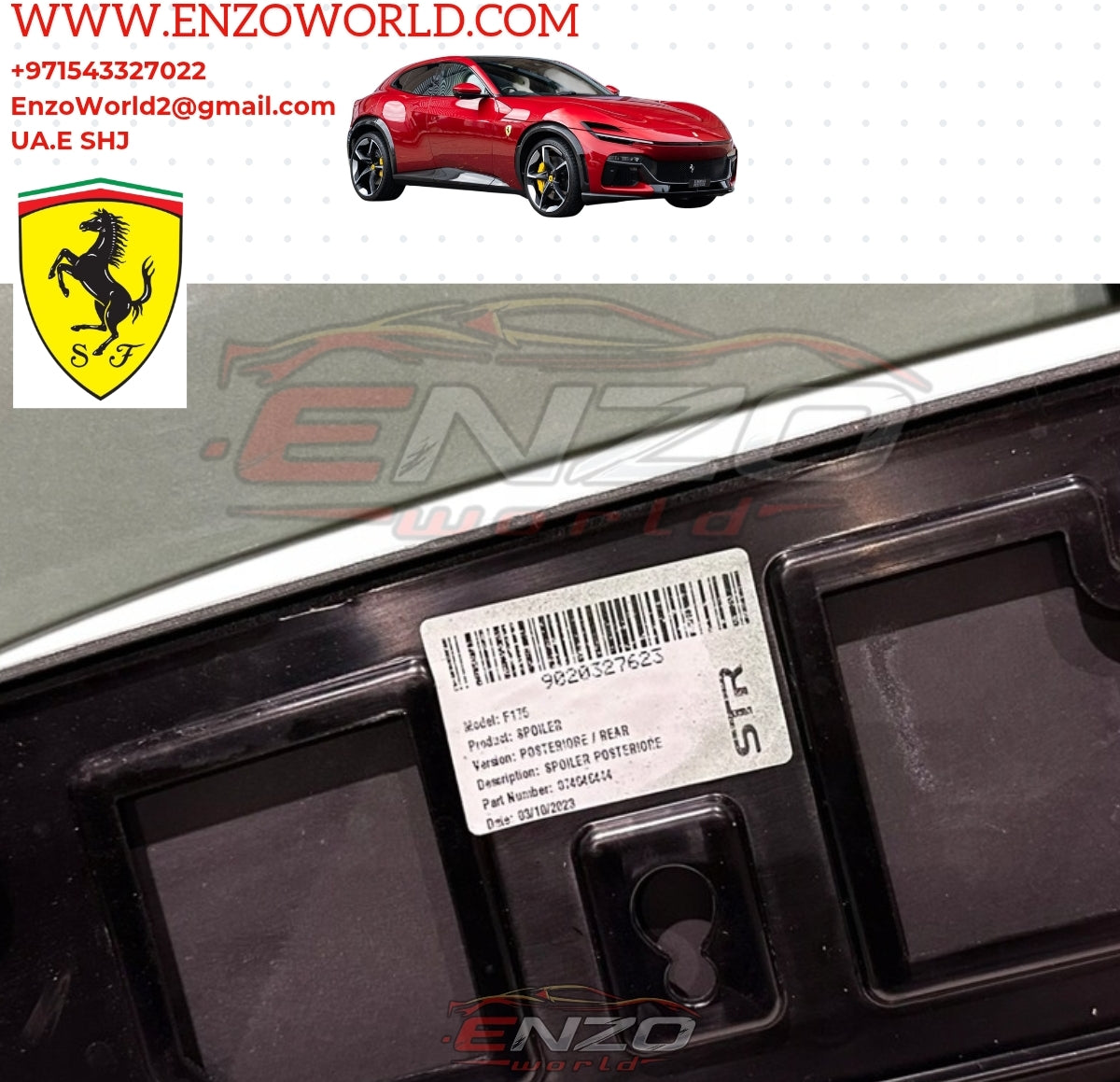 Ferrari Purosangue Rear Spoiler Wings