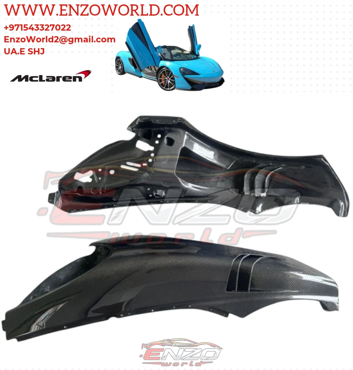 Mclaren 570S Front Fender High Quality Carbon Fiber SET