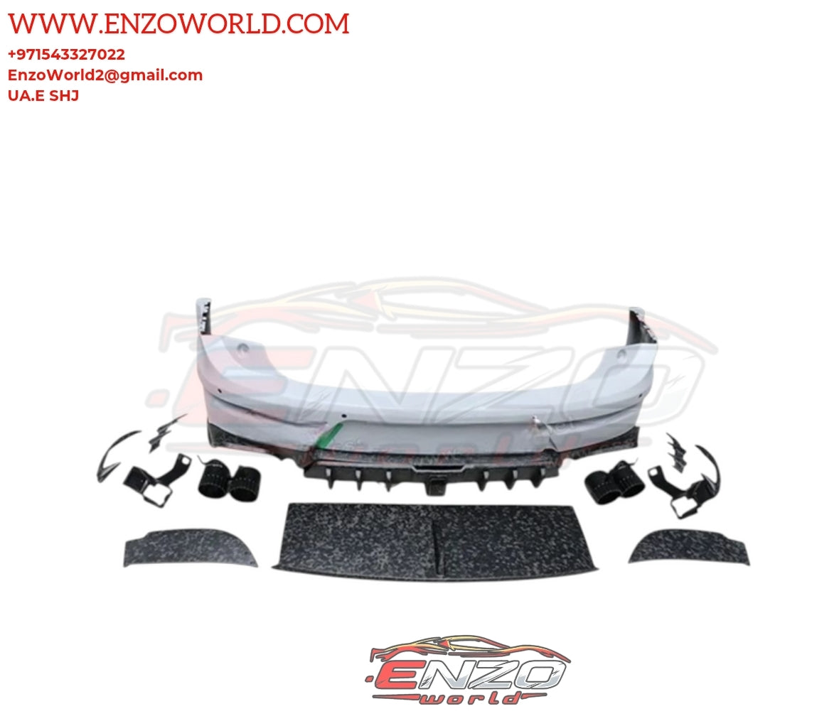 Mansory Style Dry Carbon Fiber Body Kit for Bentley Bentayga 2020-2022 Front Bumper, Wheel Eyebrow, Side Skirts, Roof Spoiler, Hood, mirror cover and front grill