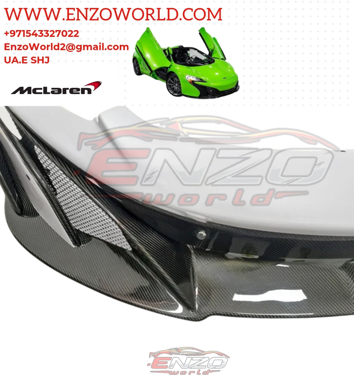 Mclaren 570S Front Bumper Upgrad To 675LT Dry Carbon Fiber