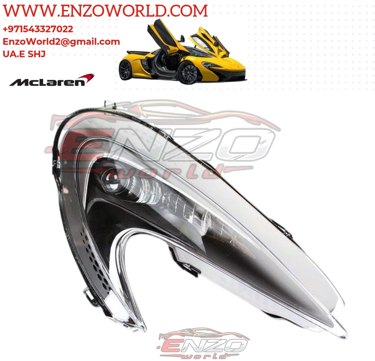 MCLAREN P1 HEADLIGHTS SET OE:12A3352CP،OE: 12A3353CP