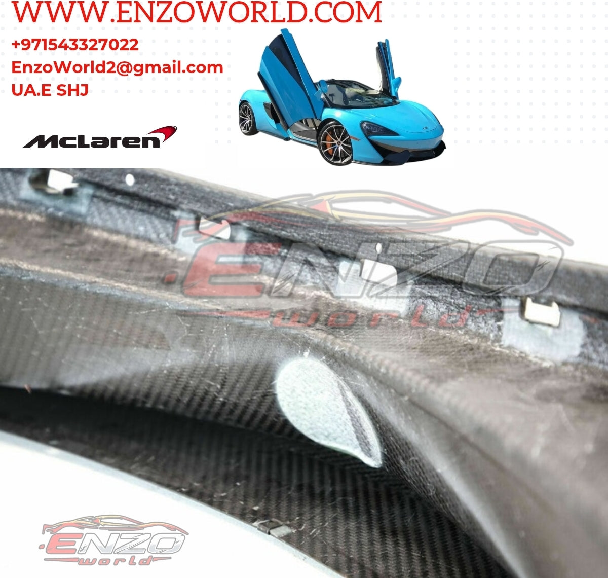 Mclaren 570S Front Bumper Splitter OE: 13A3315MP