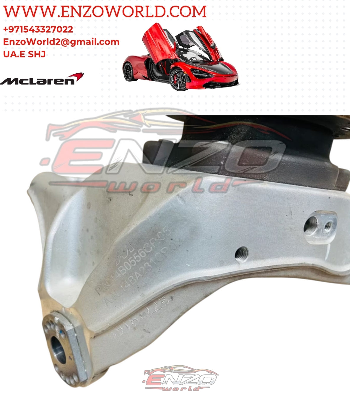 MCLAREN 720S STEERING KNUCKLE WHEEL HUB FRONT L/H OE:14B0556CP.05