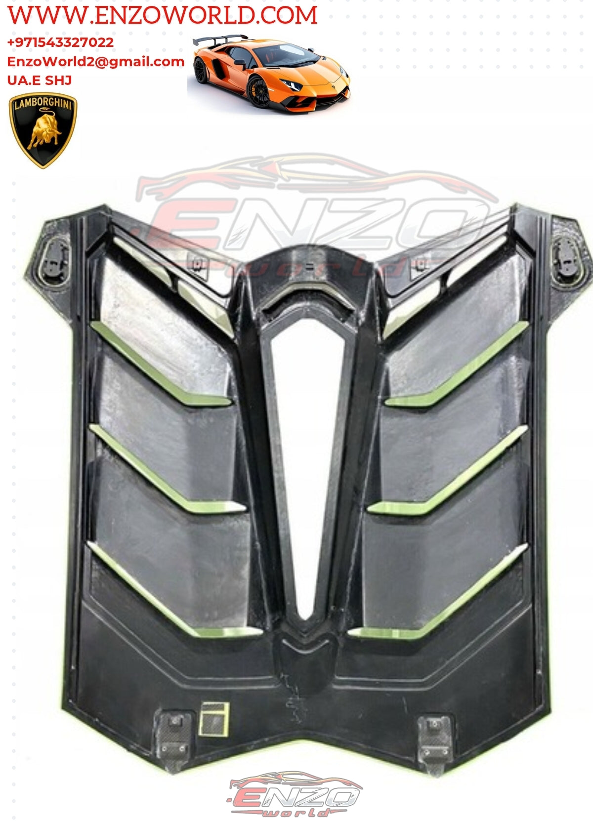 Lamborghini Aventador SVJ Carbon Fiber Rear Trunk HOOD