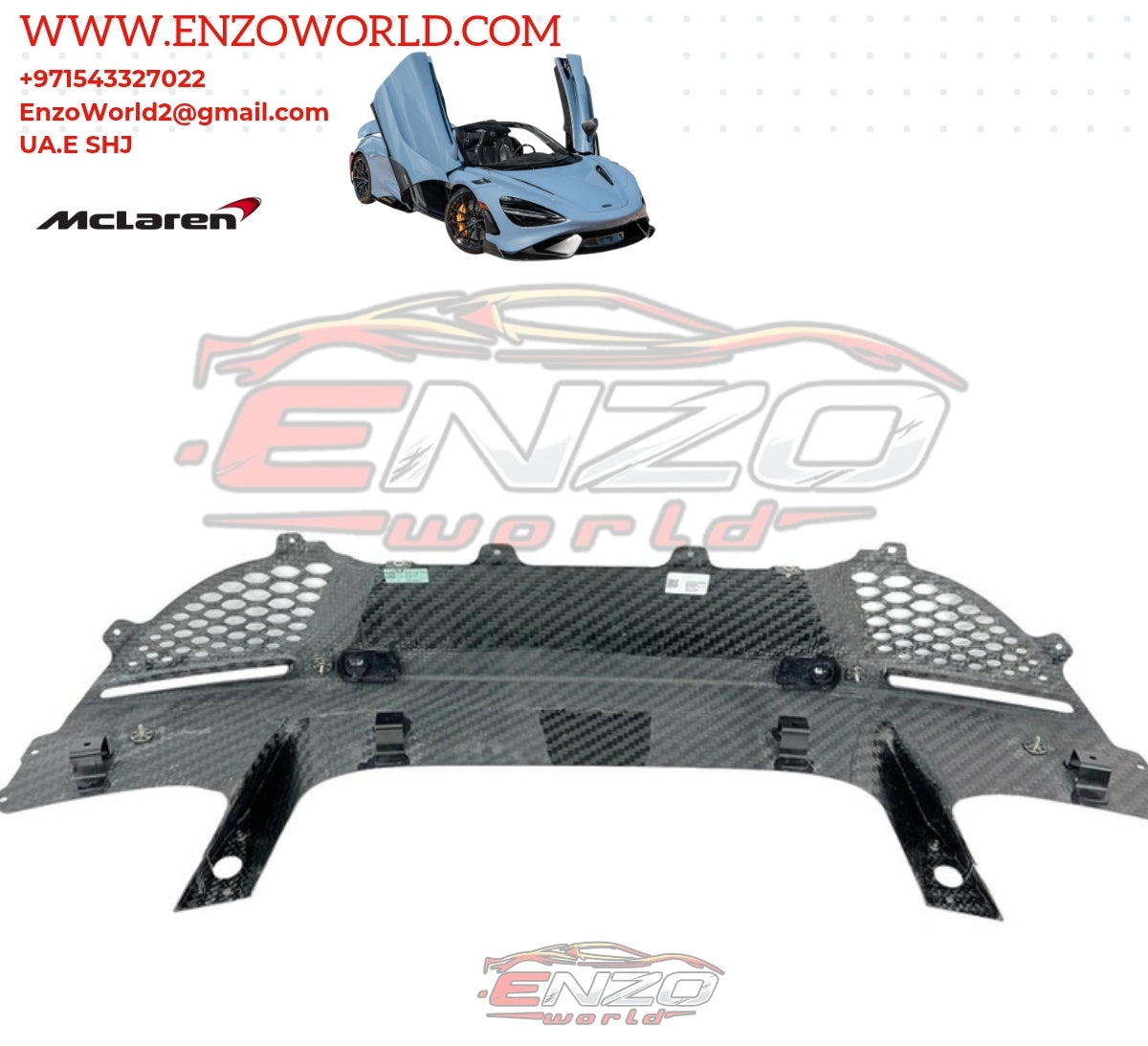 MCLAREN 765LT REAR LOWER PDC BUMPER OE: 14A324RP-CFG