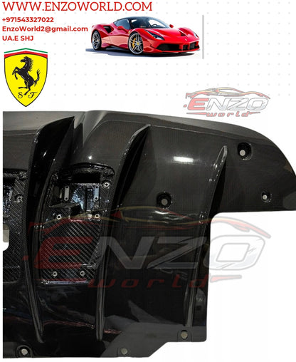 Ferrari 488GTB Rear Carbon Fiber Diffuser OE : 86371600