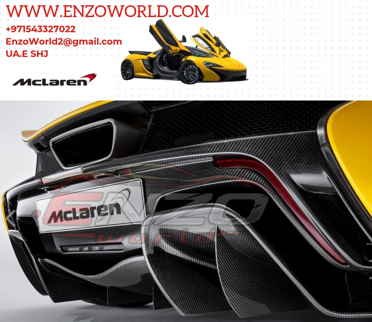 MCLAREN P1 CARBON FIBRE REAR DIFFUSER OE:12A3102P