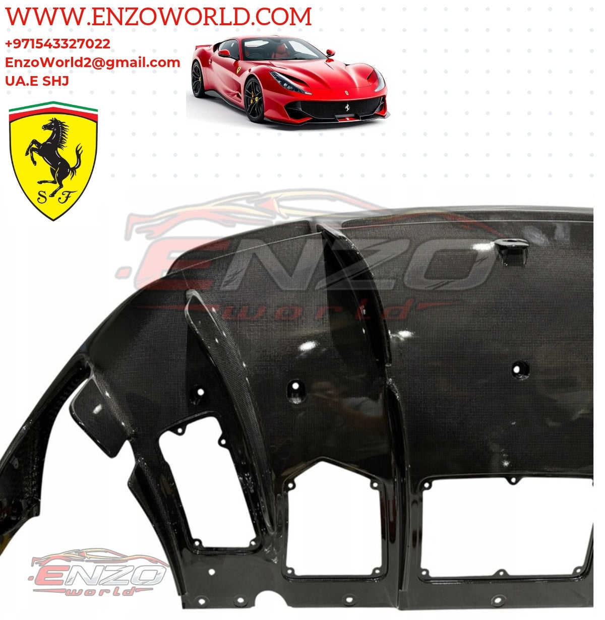 Ferrari 812 COMPETIZIONE Rear Carbon Fiber Diffuser OE