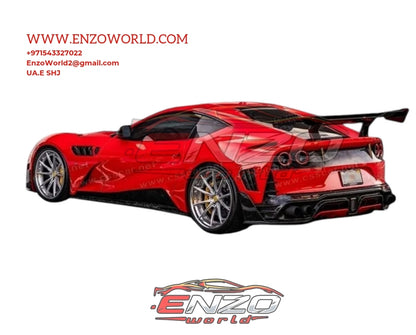 Forged Carbon Fiber Mansory Style Body Kit for Ferrari 812 Front Bumper, Side Skirts, Fender Rear and  Spoiler