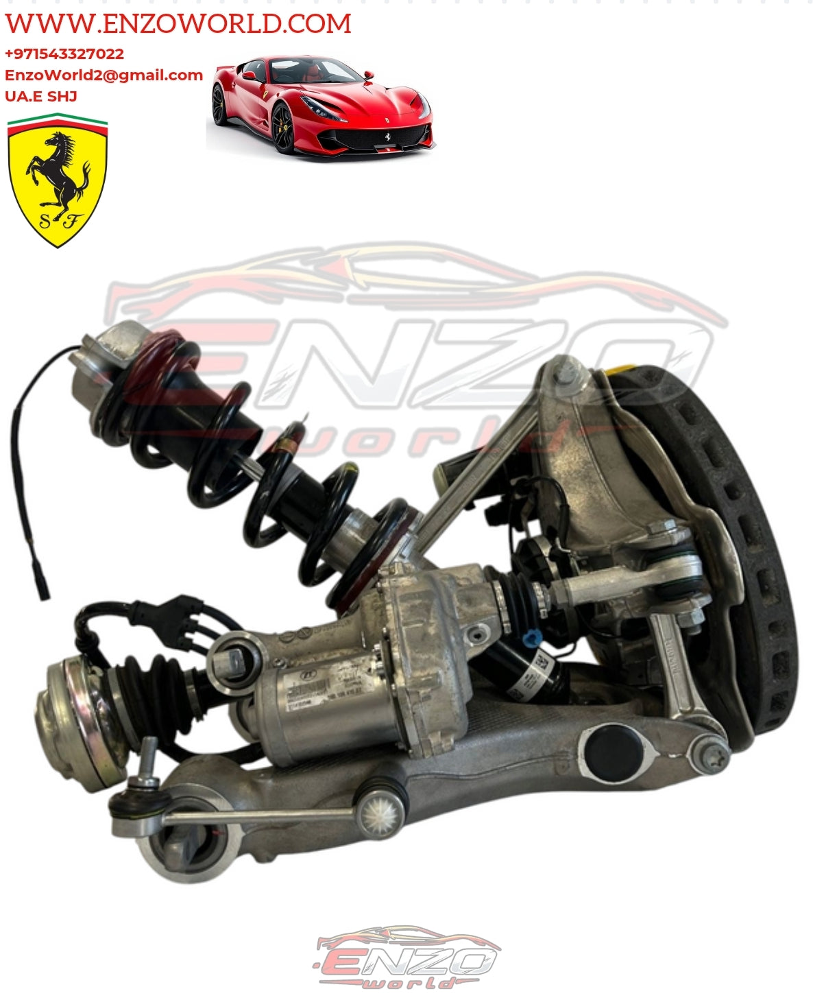 Ferrari 812 Rear Suspension Steering Knuckle steering motor complete R/H