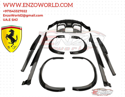 OEM Style Full Dry Carbon Fiber Glossy Black Aerokits for Ferrari Purosangue