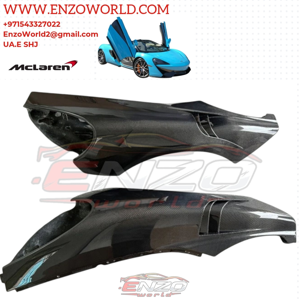 Mclaren 570S Front Fender High Quality Carbon Fiber SET