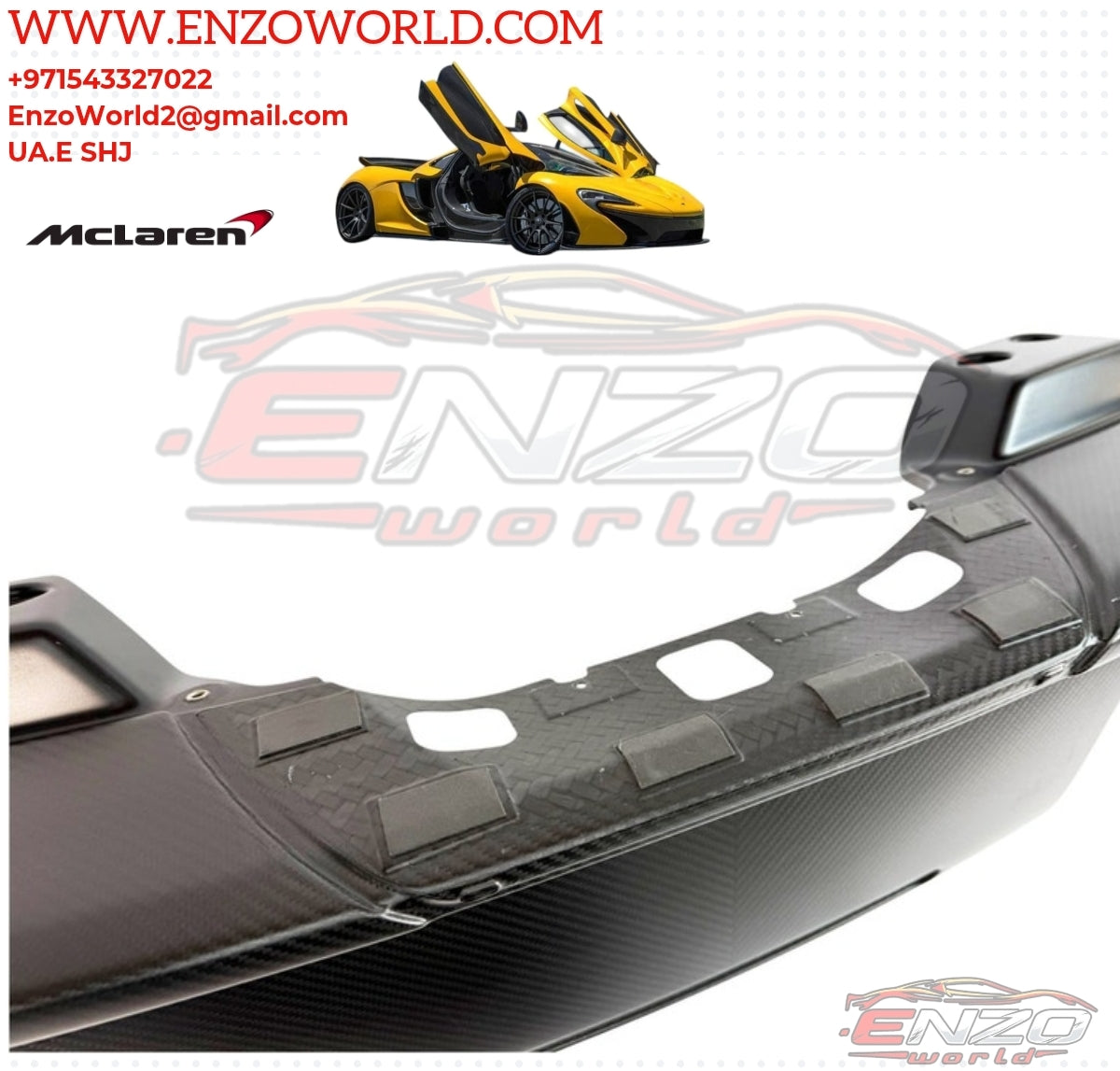 MCLAREN P1  REAR BUMPER CARBON FIBER OE: 12A3244CP