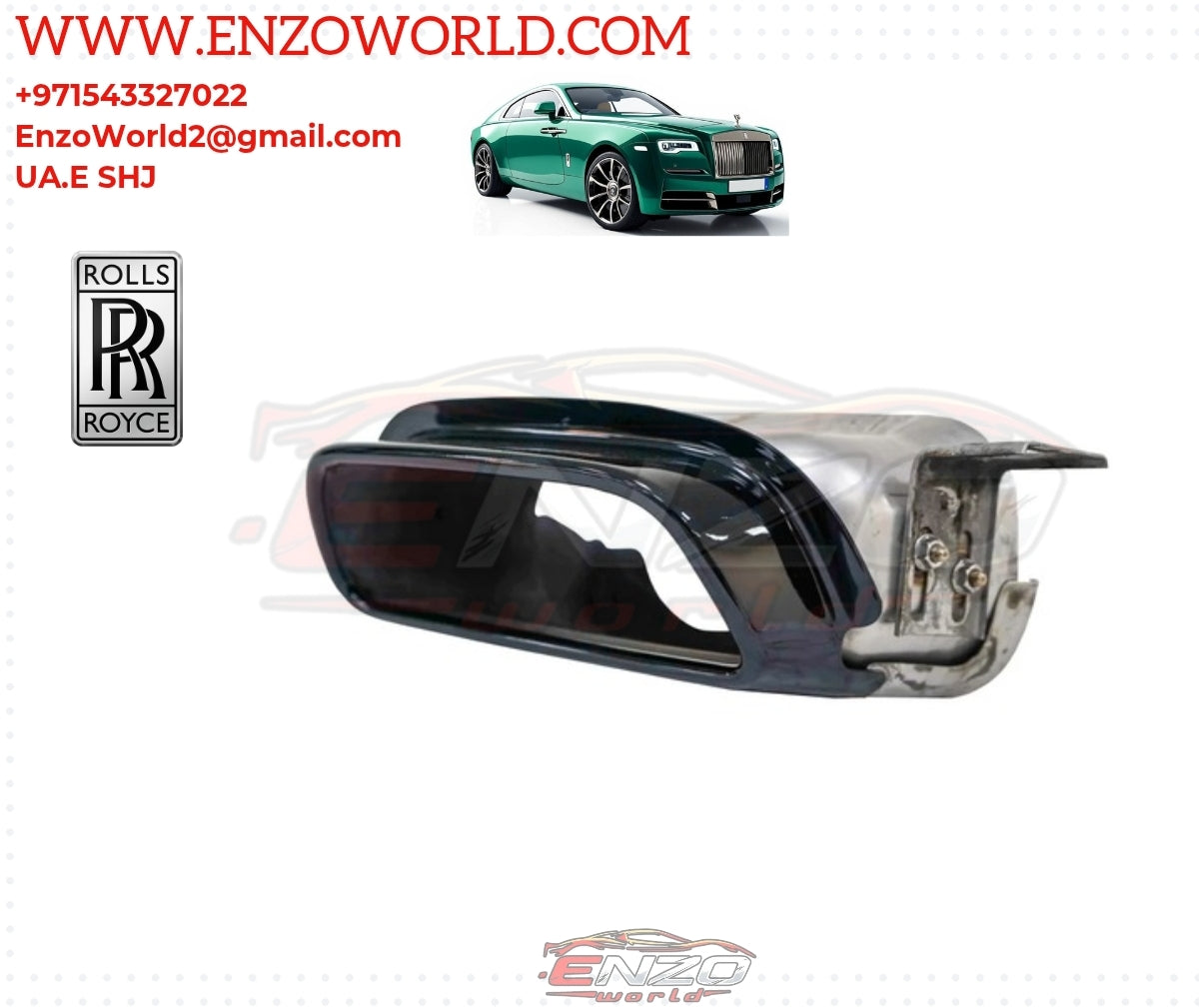 Rolls Royce Wraith Exhaust Tail Pipe Tip LH & RH OEM :7442225 OEM: 7442226