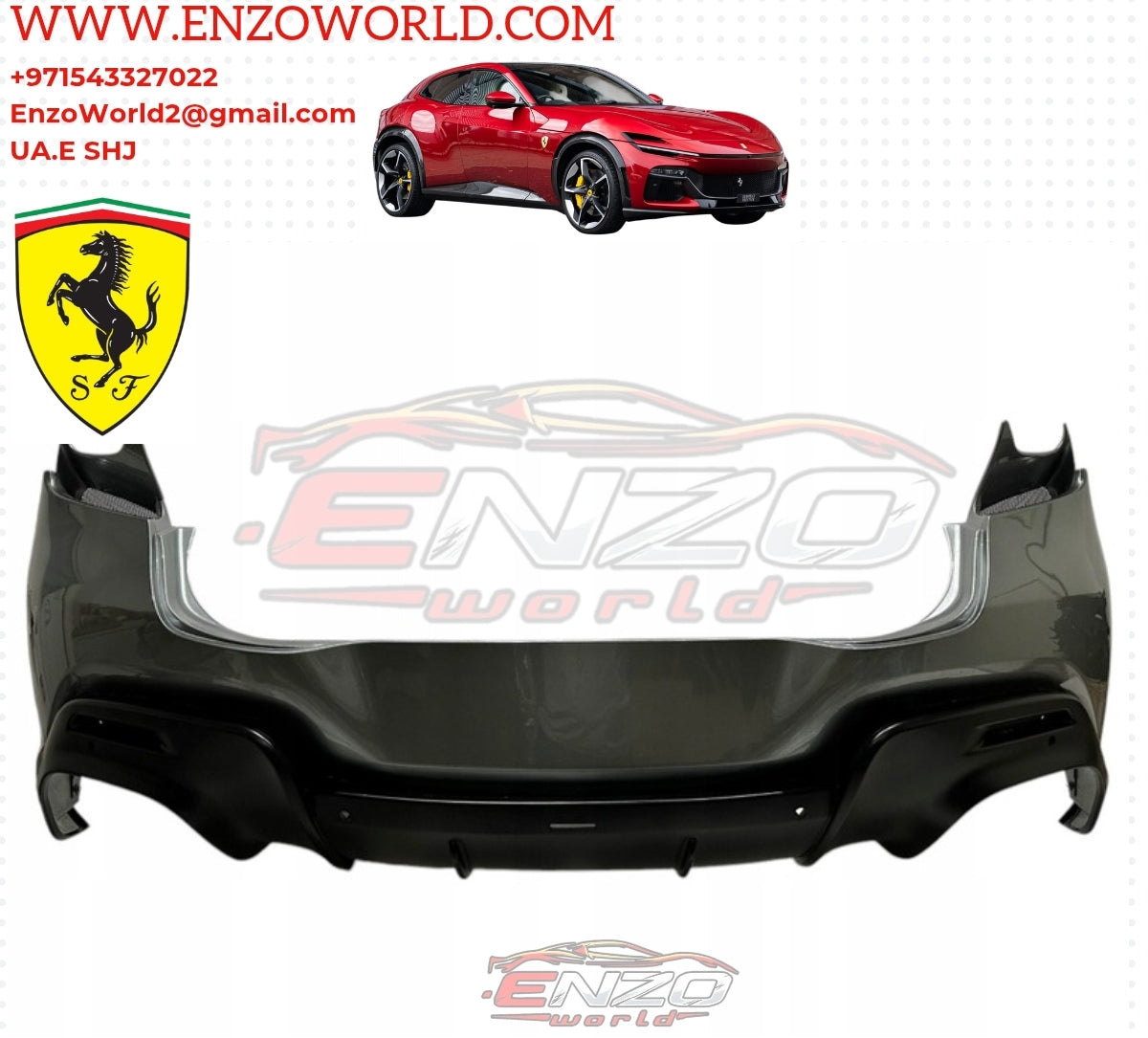 Ferrari Purosangue Rear Bumper With Diffuser OE