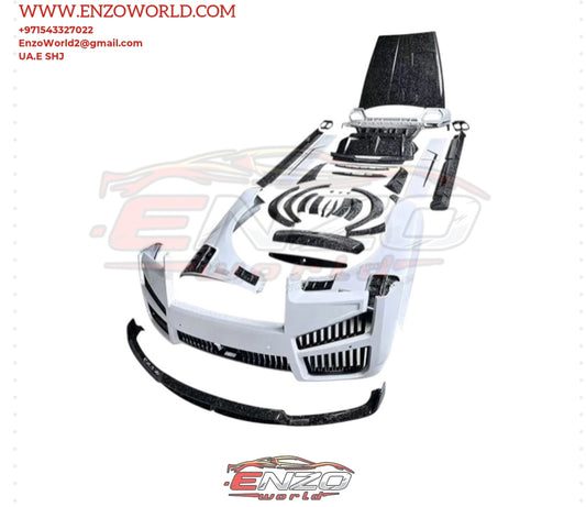 Mansory Style Dry Carbon Fiber Body Kit for Rolls Royce Cullinan Front Bumper, Hood, Front Lip, Fender Side Skirts and Wheel Eyebrow Bodykit