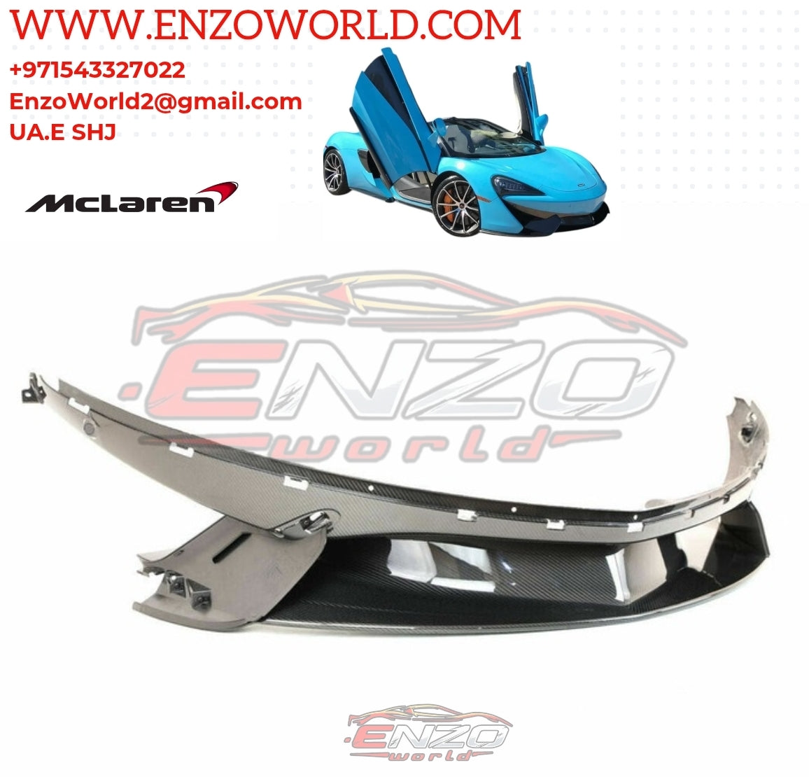 Mclaren 570S Front Bumper Splitter OE: 13A3315MP