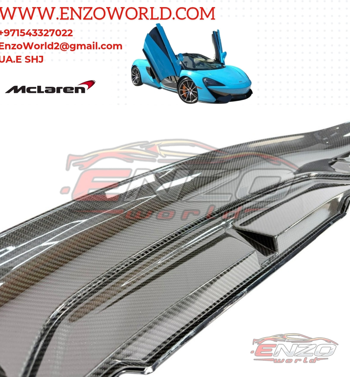 Mclaren 570S MSO REAR BASE Spoiler Carbon Fiber OE:13AA208MP