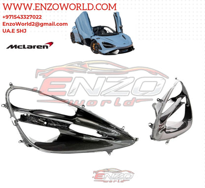 MCLAREN  CARBON Fiber HEADLIGHT BEZEL PAIR - OE:14AA508CP, OE:14AA507CP