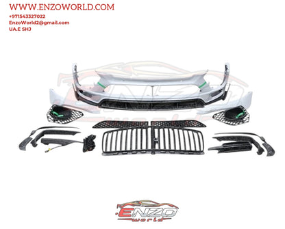 Mansory Style Dry Carbon Fiber Body Kit for Bentley Bentayga 2020-2022 Front Bumper, Wheel Eyebrow, Side Skirts, Roof Spoiler, Hood, mirror cover and front grill