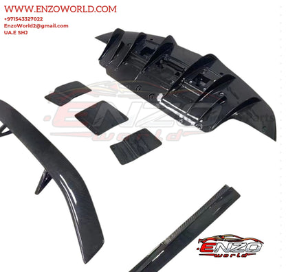 Ferrari F8 Upgraded with N-style  Dry Carbon Fiber Kit Front Bumper, Rear bumper , Front Lip and Side Skirts