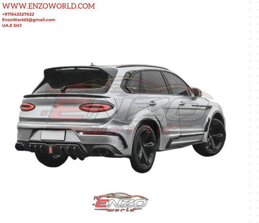 Mansory Style Dry Carbon Fiber Body Kit for Bentley Bentayga 2020-2022 Front Bumper, Wheel Eyebrow, Side Skirts, Roof Spoiler, Hood, mirror cover and front grill