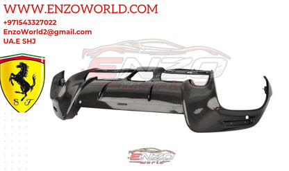 OEM Style Full Dry Carbon Fiber Glossy Black Rear Diffuser for Ferrari Purosangue