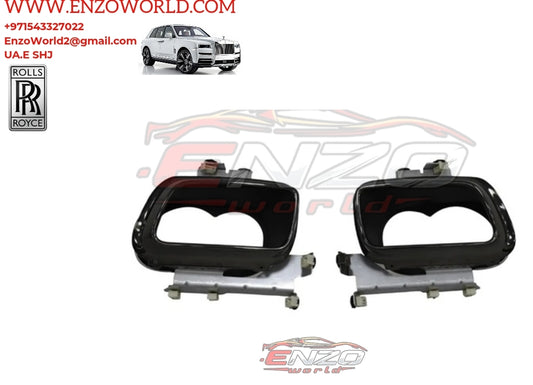 Rolls-Royce Cullinan Exhaust Tail Tip Left & Right Black OEM: 7448701-OEM 7448702