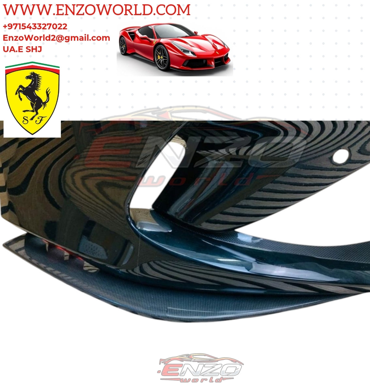 Ferrari F8 Front Bumper Carbon Fiber OE: 985778790
