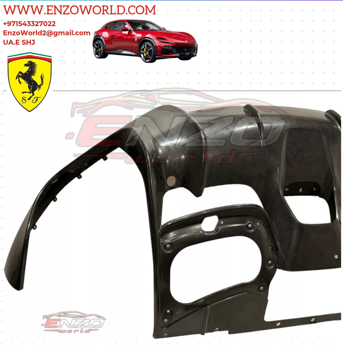 Ferrari Purosangue Rear Carbon Diffuser OE : 958048