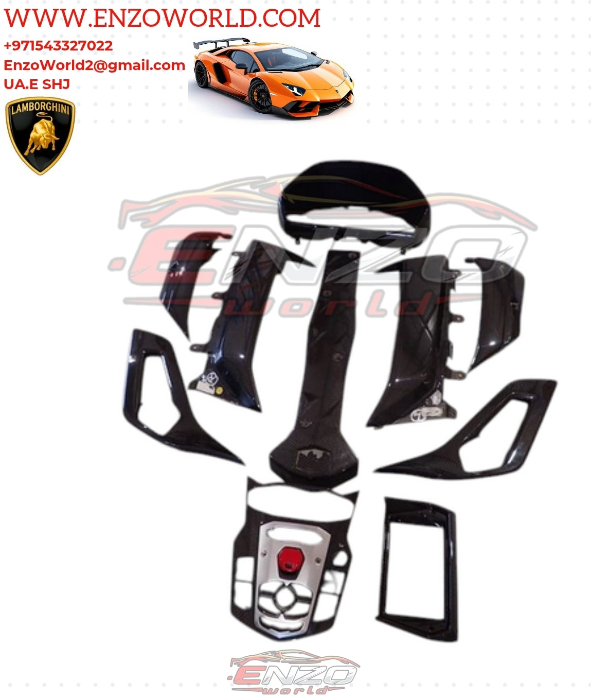 Lamborghini Aventador LP700 Trims Decors Interiors Package Carbon Fiber