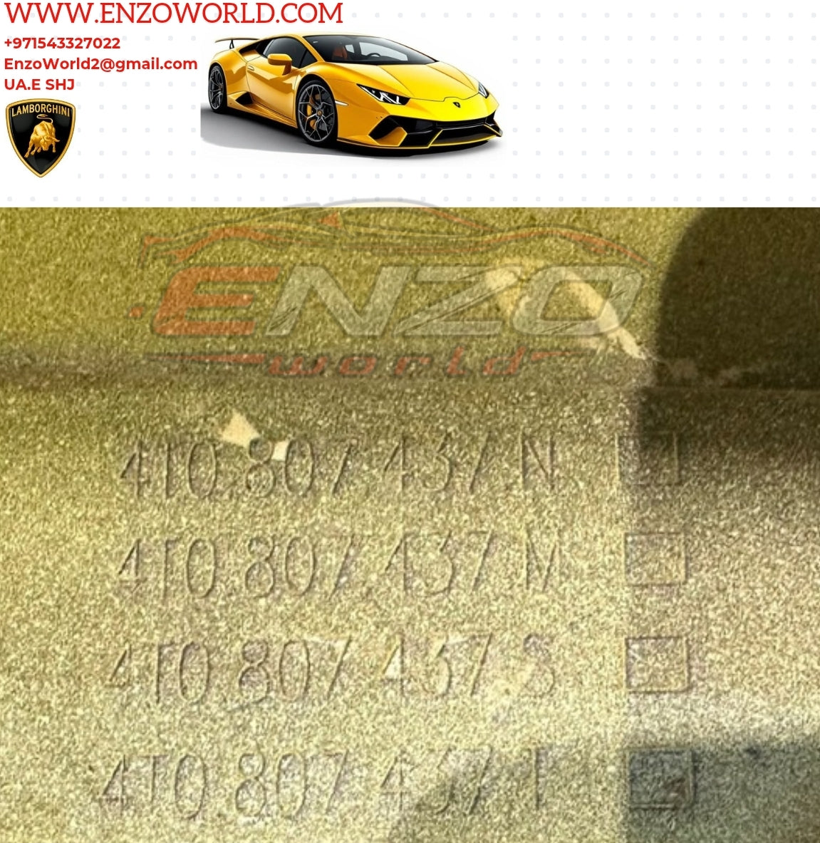 Lamborghini Huracan Performante Front Bumper OEM:4T0807437