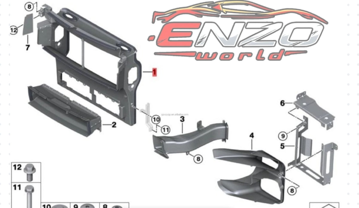 Rolls Royce Cullinan air Duct Water tank Upper Blastc Hood OME :  51747450776